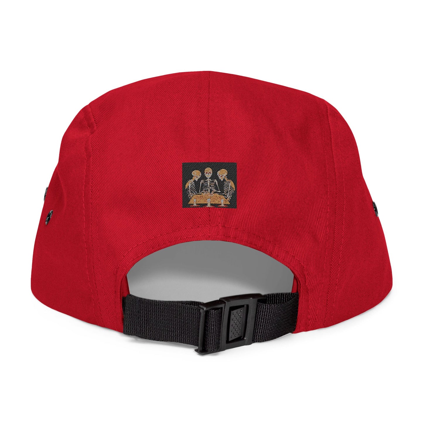 Ouija Skateboards Embroidered 5-Panel Cap — Vintage Skate Hat with Skeleton Logo