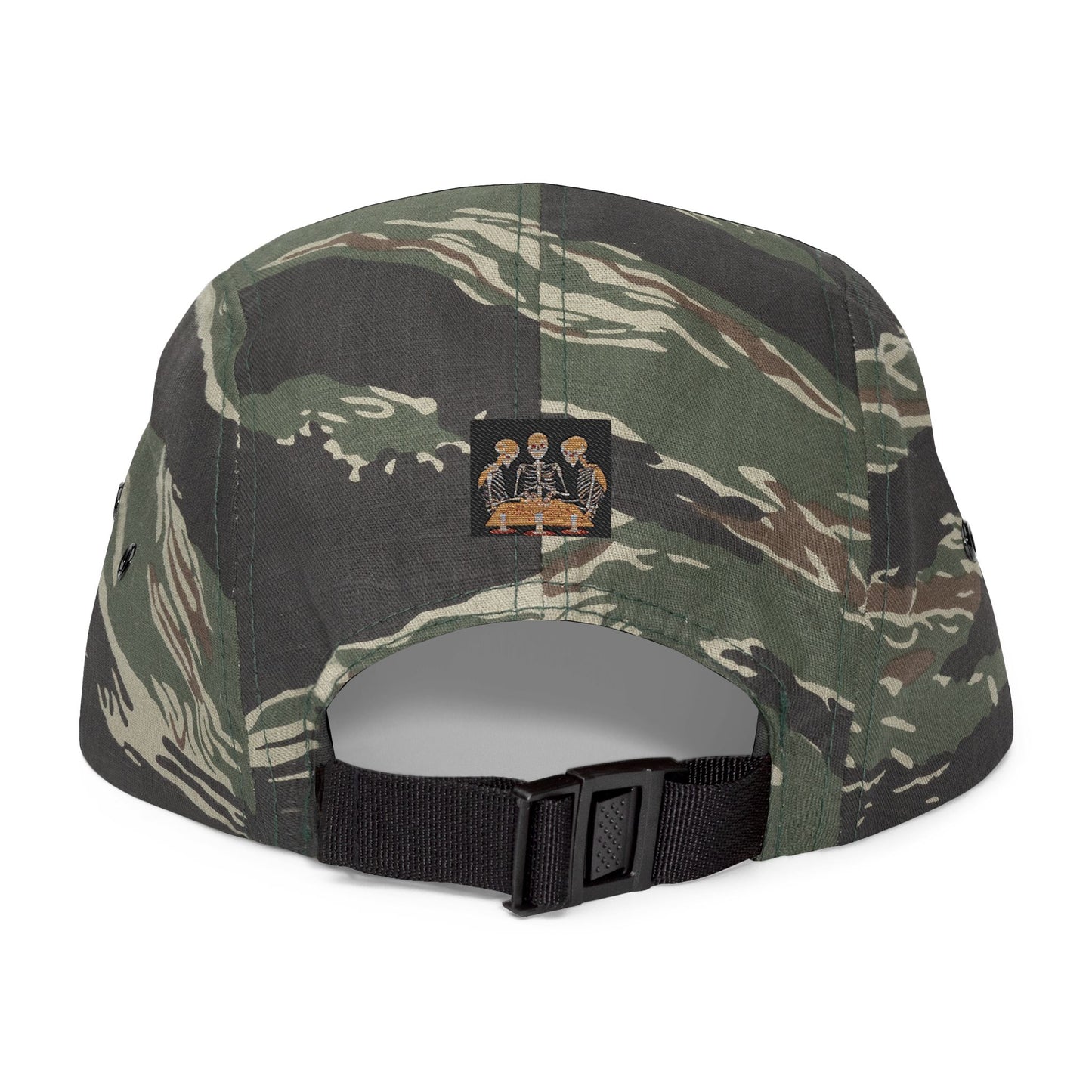 Ouija Skateboards Embroidered 5-Panel Cap — Vintage Skate Hat with Skeleton Logo