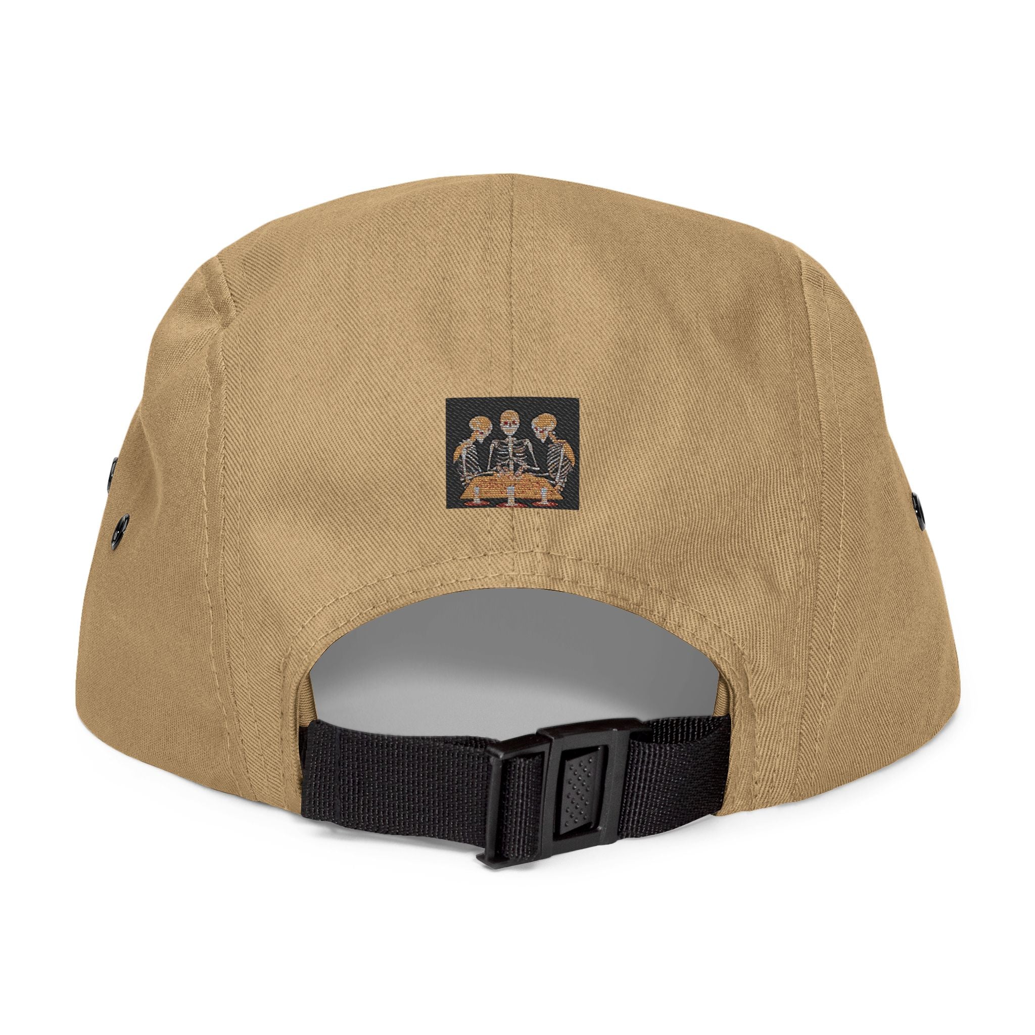Ouija Skateboards Embroidered 5-Panel Cap — Vintage Skate Hat with Skeleton Logo