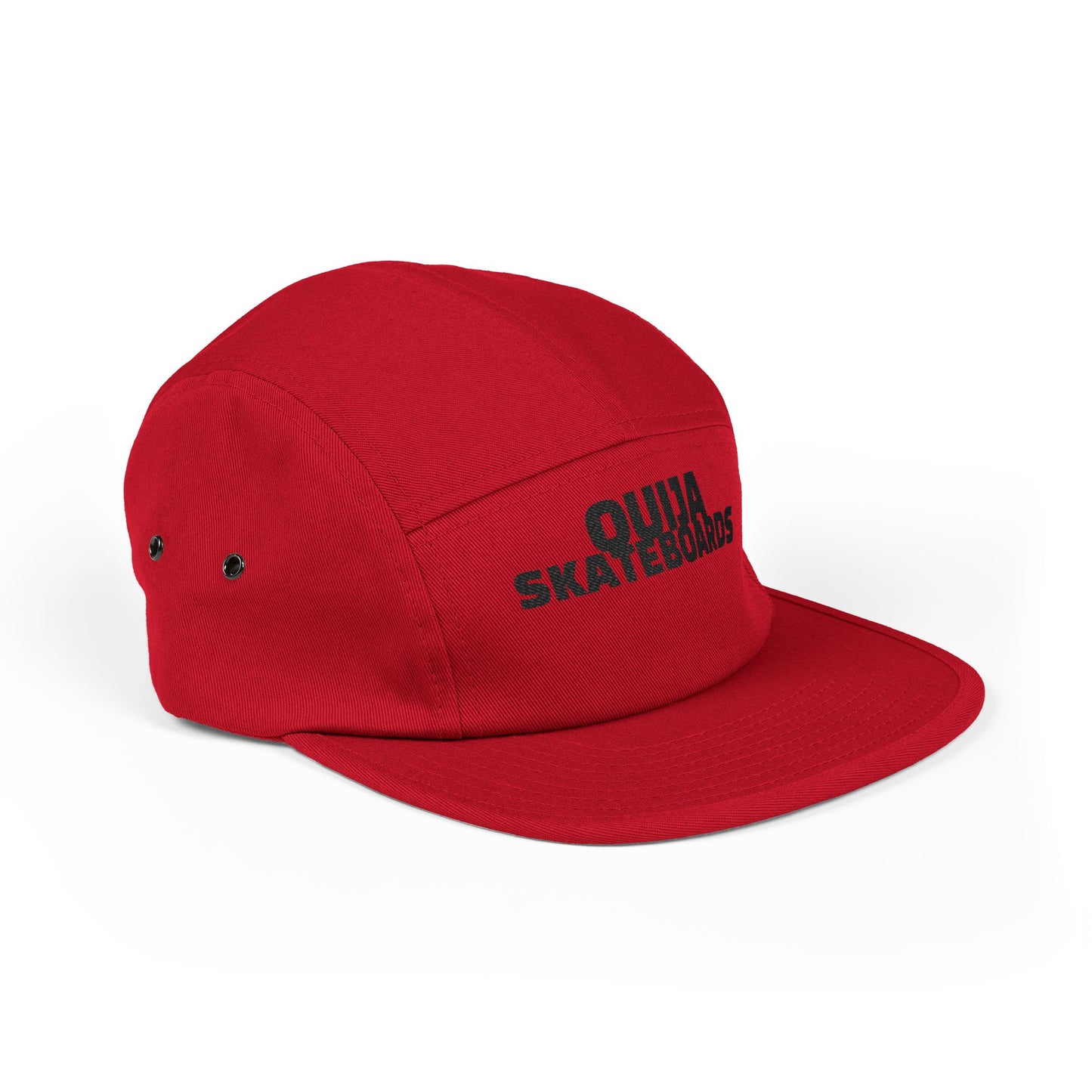 Ouija Skateboards Embroidered 5-Panel Cap — Vintage Skate Hat with Skeleton Logo