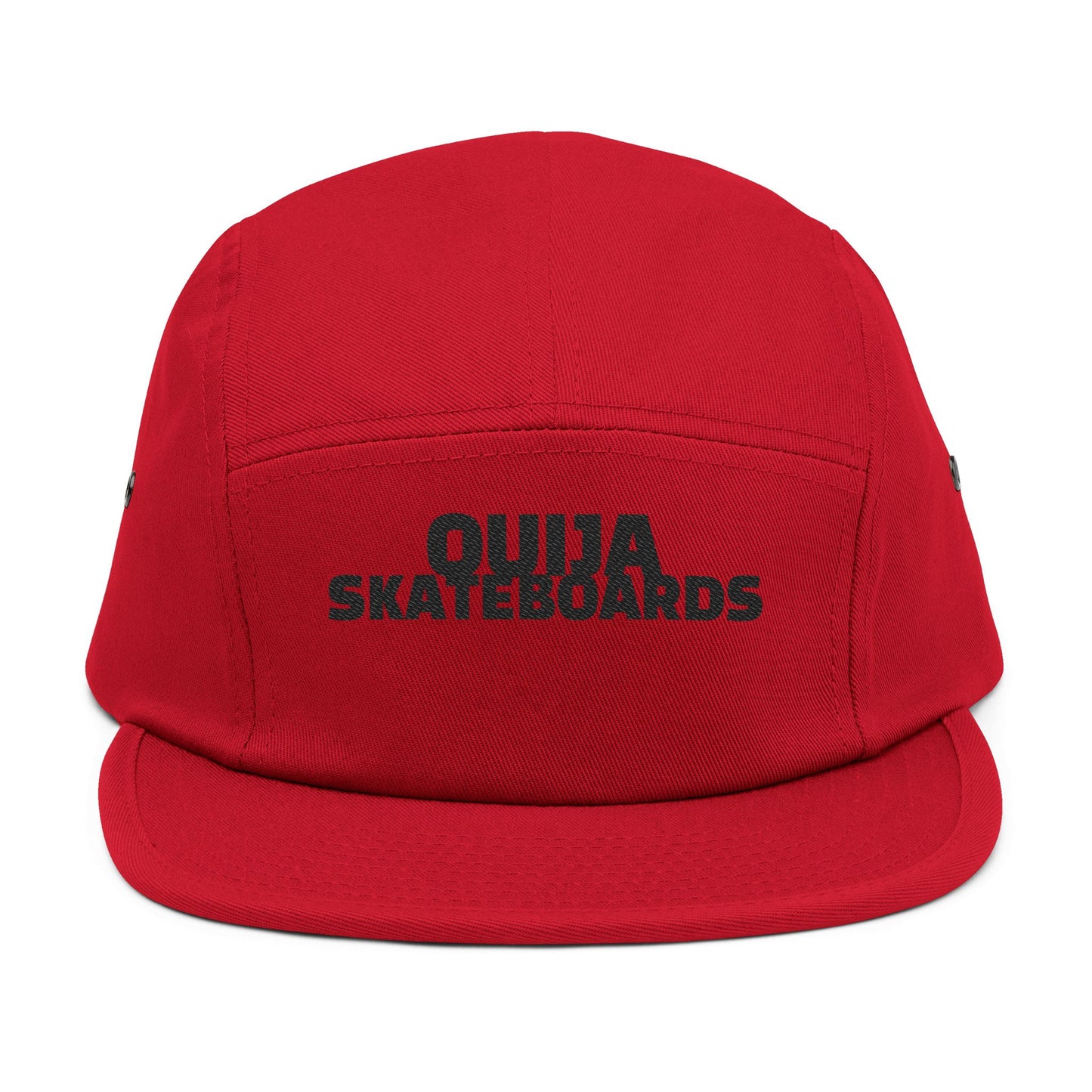 Ouija Skateboards Embroidered 5-Panel Cap — Vintage Skate Hat with Skeleton Logo